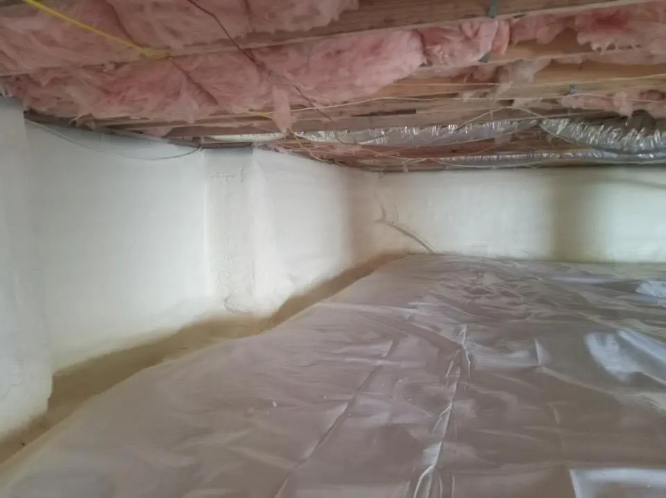 Crawl space encapsulation with closed-cell spray foam for Spray Foam Roofing in Wedgefield