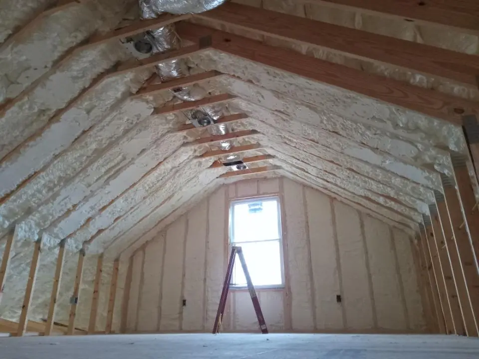 Spray foam roofing application for Crawl Space Insulation project in Wedgefield